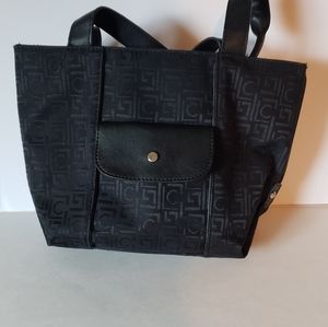 Liz Claiborne Heritage Mosaic Purse in Black & Silver